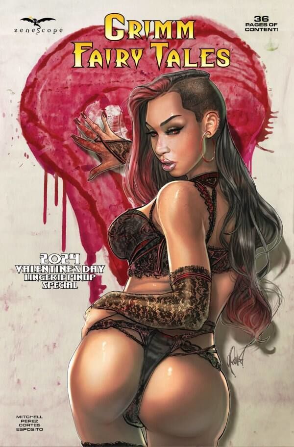 Grimm Fairy Tales 2024 Valentine's Day Lingerie Pinup Special #1 Cedric Poulat Variant