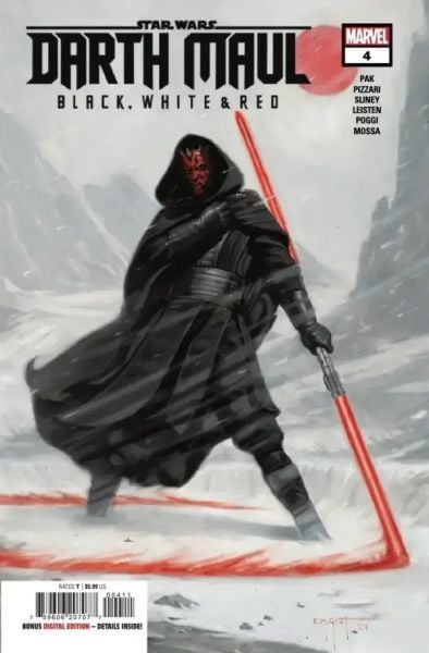 STAR WARS DARTH MAUL BLACK WHITE & RED #4