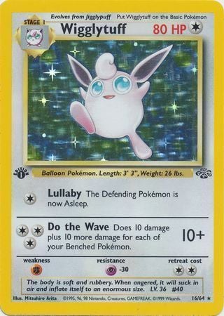 Wigglytuff - 16/64 - Holo 1st Edition Jungle 1st Edition Singles - MP