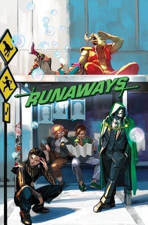 RUNAWAYS THINK OF THE CHILDREN TP STEPHANIE HANS COVER