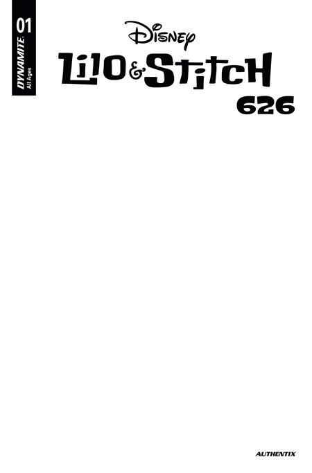 LILO AND STITCH 626 #1 CVR B BLANK AUTHENTIX VAR - PRE-ORDER