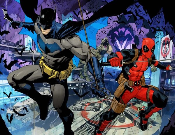 DC MARVEL BATMAN DEADPOOL #1 (ONE SHOT) CVR B DAN MORA BATMAN DEADPOOL WRAPAROUND CARD STOCK VAR