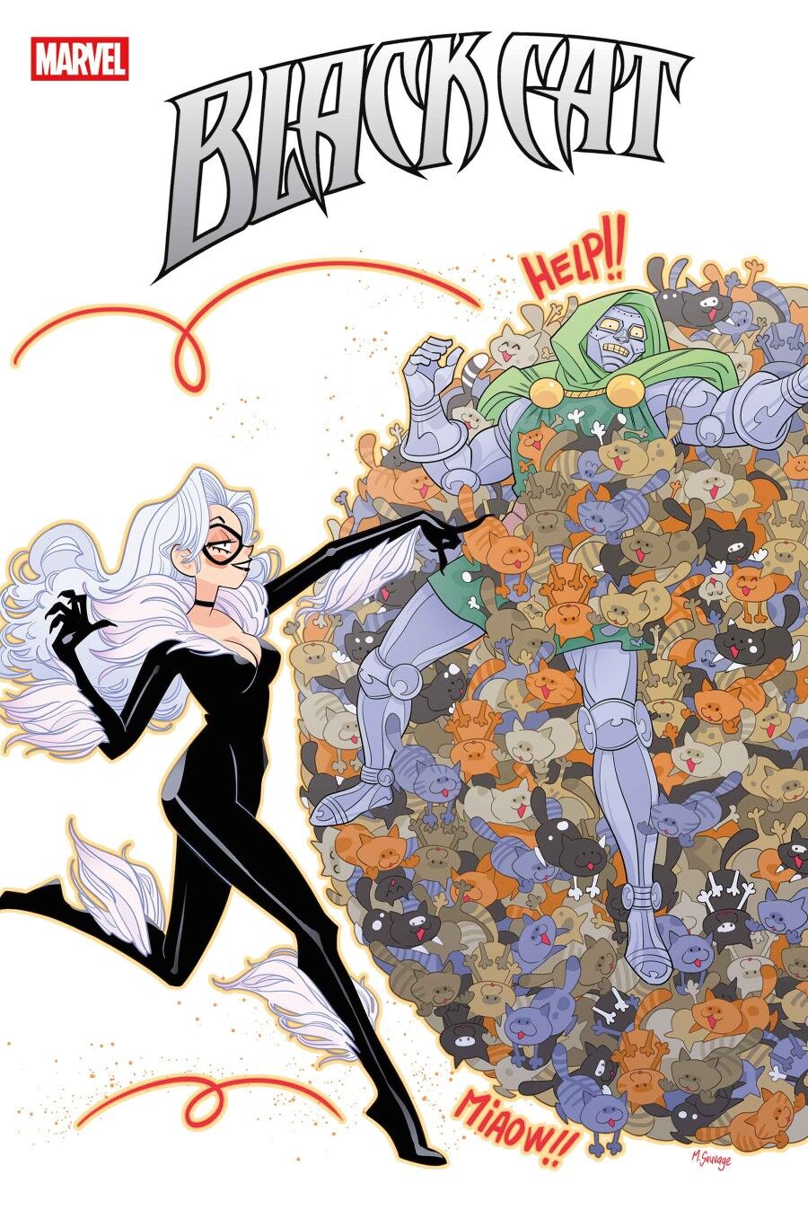 BLACK CAT #8 MARGUERITE SAUVAGE DOOM HERITAGE VARIANT - PRE-ORDER