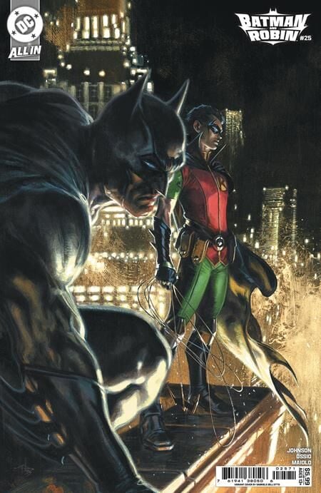 BATMAN AND ROBIN #25 CVR F GABRIELE DELL OTTO GOTHAM CARD STOCK VAR