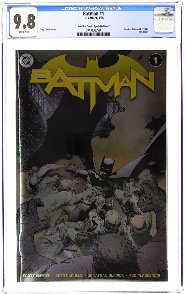 BATMAN #1 2011 NEW 52 EAST SIDE COMICS MEGACON 2025 EXCLUSIVE - 500 LIMITED GOLD FOIL - CGC 9.8 - PREORDER