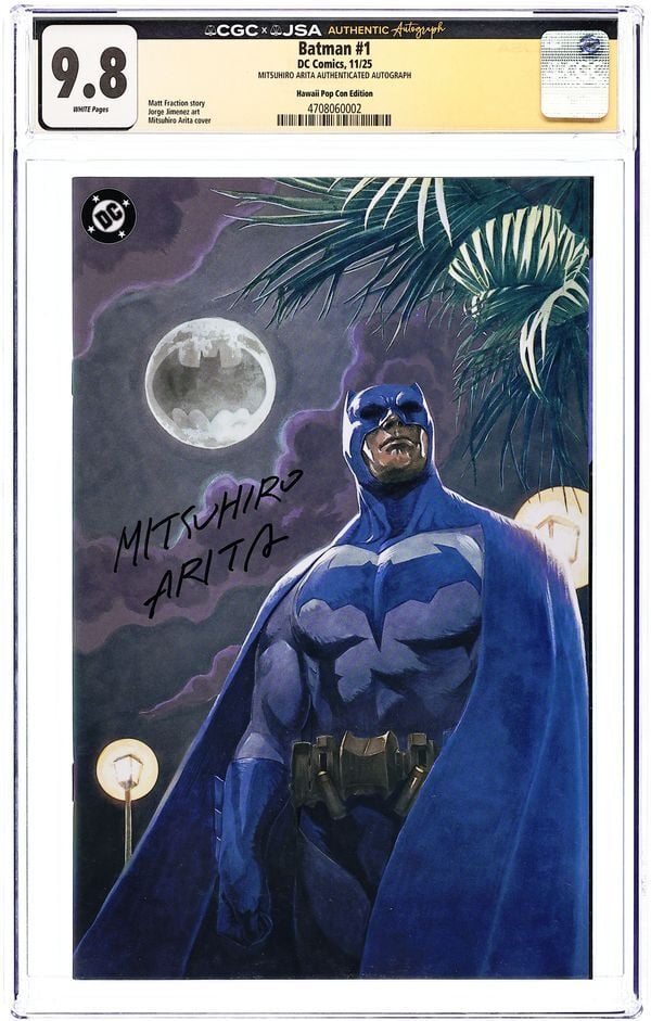 BATMAN #1 MITSUHIRO ARITA HAWAII POP CON VIRGIN VARIANT CGC 9.8 ARITA SIGNED (2025)  - CGC S.S 9.8 - PREORDER