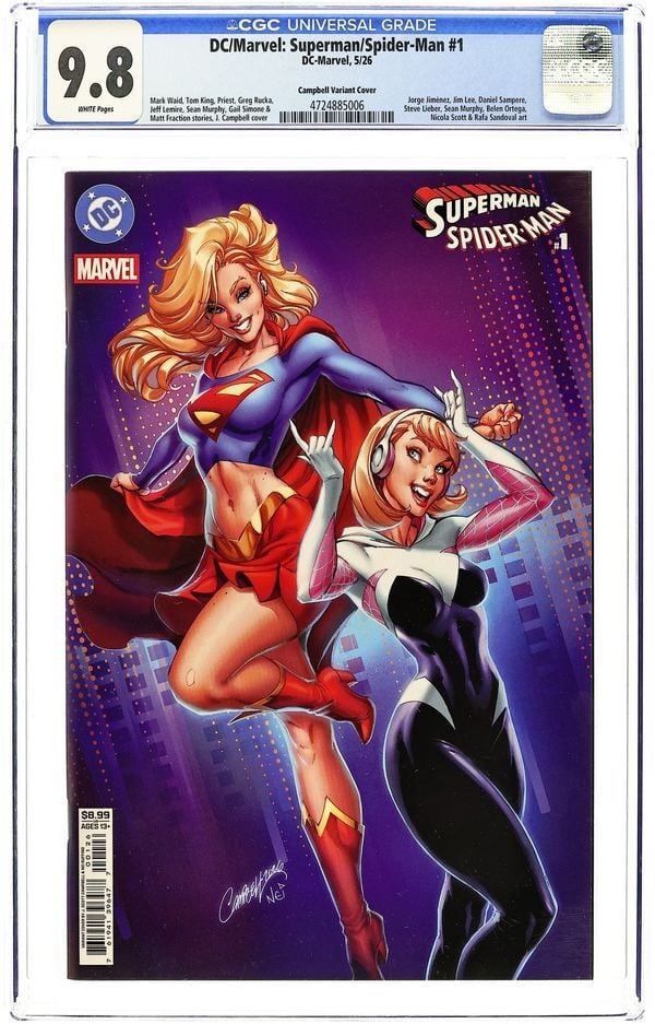 DC/MARVEL: SUPERMAN/SPIDER-MAN #1N J. SCOTT CAMPBELL VARIANT - CGC 9.8 - PREORDER