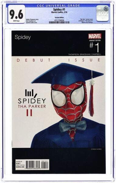 SPIDEY #1 LIL WAYNE HIP HOP VARIANT  - CGC 9.6 - PREORDER