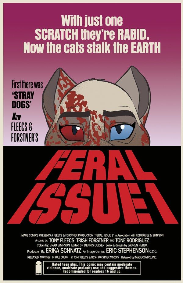 Feral #1 Cover B Tony Fleecs Dawn of the Dead 1978 Movie Poster Homage Variant