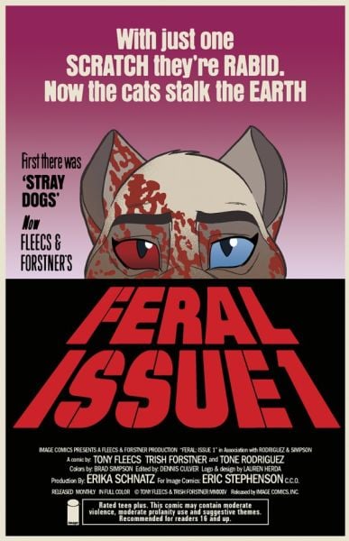 Feral #1 Cover B Tony Fleecs Dawn of the Dead 1978 Movie Poster Homage Variant