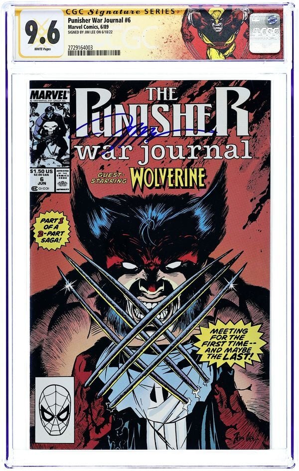 PUNISHER WAR JOURNAL #6 JIM LEE SIGNED CGC SS 9.6 (1989 - CGC S.S. 9.6 - PREORDER