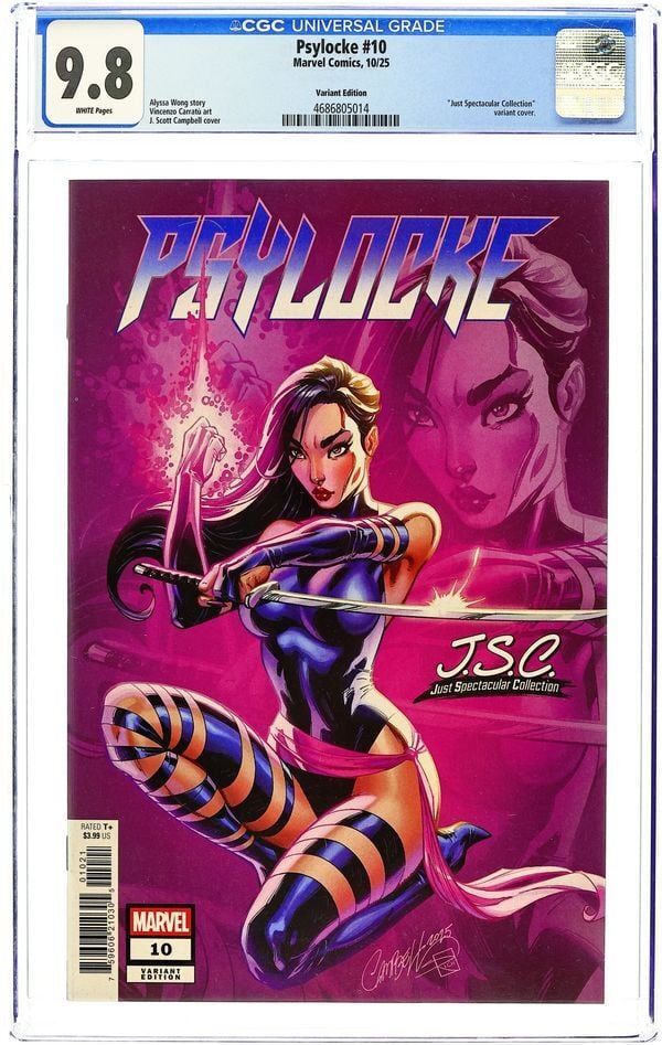 PSYLOCKE #10B J. SCOTT CAMPBELL VARIANT CGC 9.8 (2025) - CGC 9.8 - PREORDER