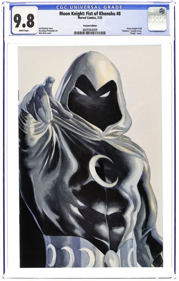 MOON KNIGHT: FIST OF KHONSHU #8B ALEX ROSS TIMELESS VIRGIN VARIANT - CGC 9.2 - PREORDER
