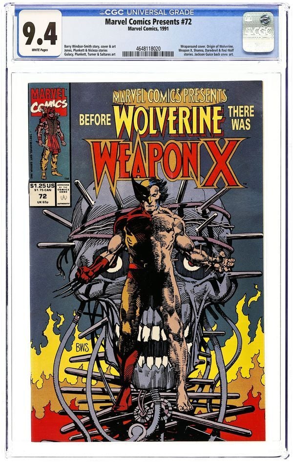 MARVEL COMICS PRESENTS #72D WEAPON X PROLOGUE CGC 9.4 (1991) - CGC 9.4 - PREORDER