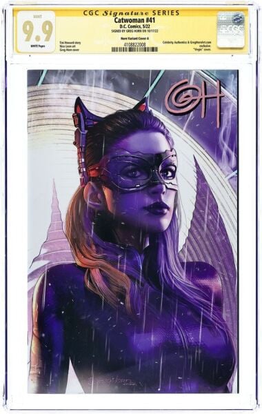 CATWOMAN #41 GREG HORN EXCLUSIVE COVER A CGC 9.9 GREG HORN SIGNED - CGC S.S. 9.9 - PREORDER