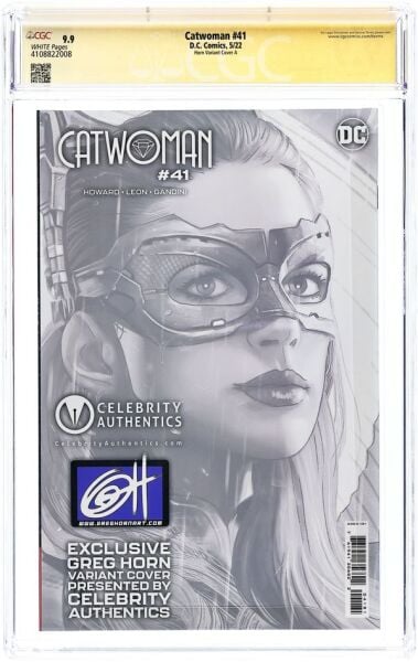 CATWOMAN #41 GREG HORN EXCLUSIVE COVER A CGC 9.9 GREG HORN SIGNED - CGC S.S. 9.9 - PREORDER