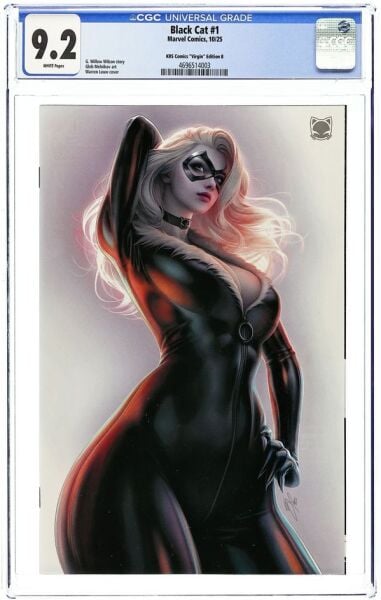 BLACK CAT #1 WARREN LOUW KRS COMICS WHITE VIRGIN VARIANT CGC 9.2 - CGC 9.2 - PREORDER