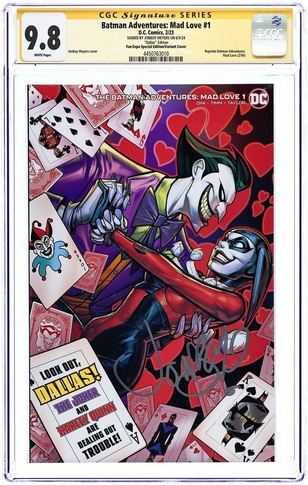 BATMAN ADVENTURES MAD LOVE (1994 DC) REPRINT DALLAS COMIC CON EXCLUSIVE JONBOY MYERS SIGNED CGC SS 9.8 750 LIMITED - CGC S.S 9.8 - PREORDER