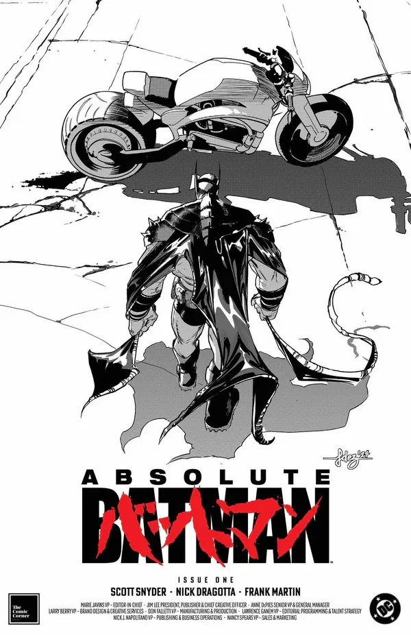 ABSOLUTE BATMAN #1 JAVI FERNANDEZ AKIRA HOMAGE SKETCH VARIANT LTD TO 2000