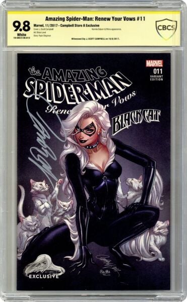 AMAZING SPIDER-MAN: RENEW YOUR VOWS #11 J. SCOTT CAMPBELL EDITION A J.SCOTT CAMPBELL SIGNED - CBCS 9.8 - PREORDER
