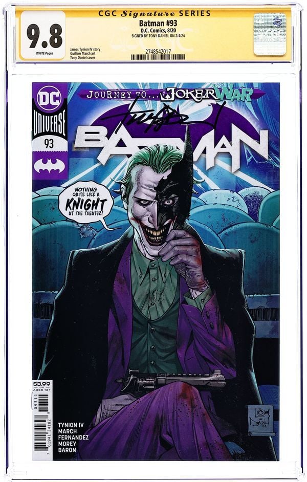BATMAN #93 TONY DANIEL SIGNED CGC 9.8