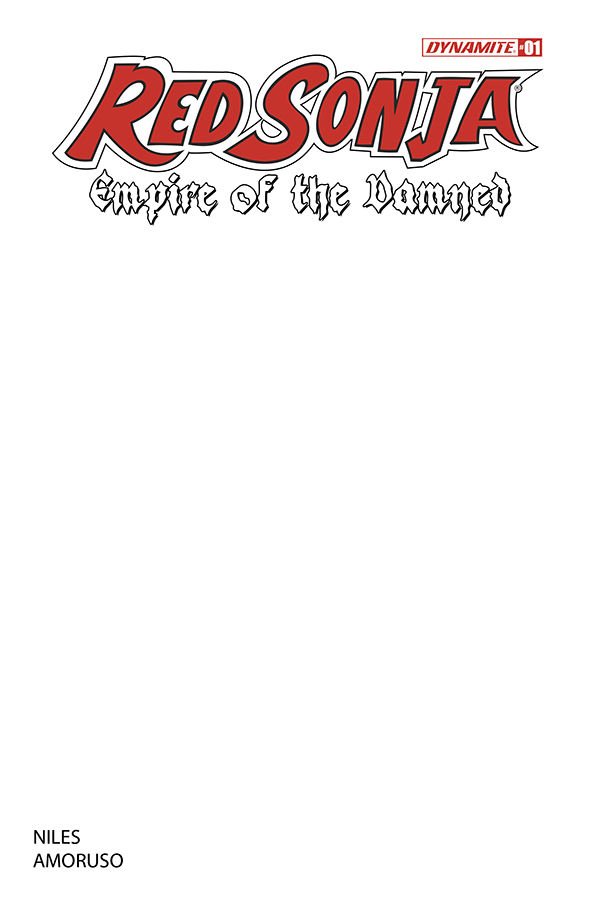 Red Sonja: Empire of the Damned #1 Cover G Blank Authentix