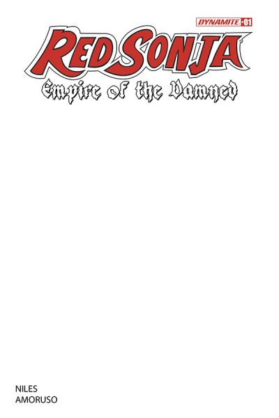 Red Sonja: Empire of the Damned #1 Cover G Blank Authentix