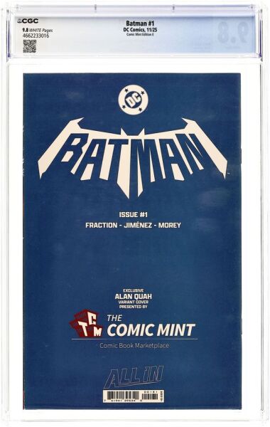 BATMAN #1 (2025) ALAN QUAH EXCLUSIVE COVER CGC 9.8