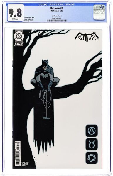 BATMAN #4 (2025) 1:25 DAVID AJA VARIANT COVER CGC 9.8
