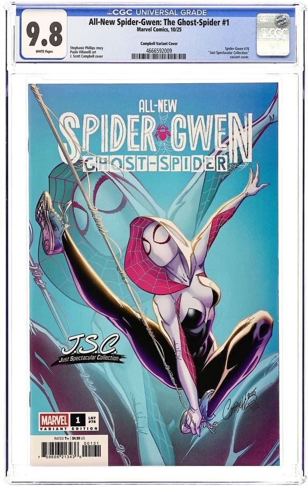 ALL-NEW SPIDER-GWEN: THE GHOST-SPIDER #1 J. SCOTT CAMPBELL VARIANT CGC 9.8 CGC 9.8 - CGC 9.8 - PREORDER