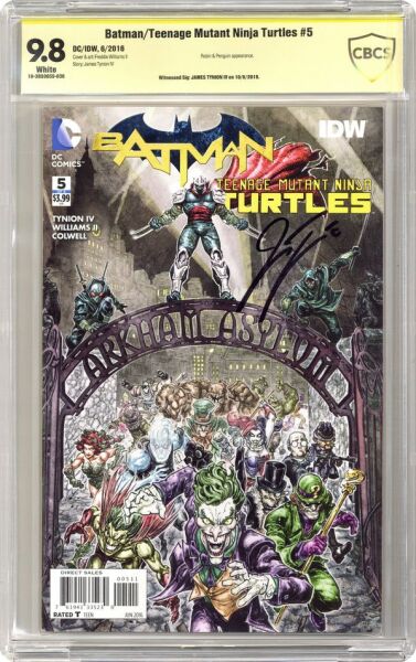 BATMAN TEENAGE MUTANT NINJA TURTLES (2015) #5 CBCS 9.8 JAMES TYNION SIGNED