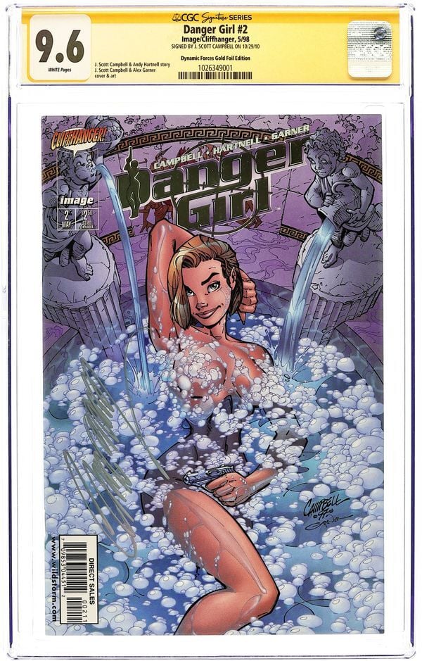 DANGER GIRL #2 CGC 9.6 J. SCOTT CAMPBELL COVER