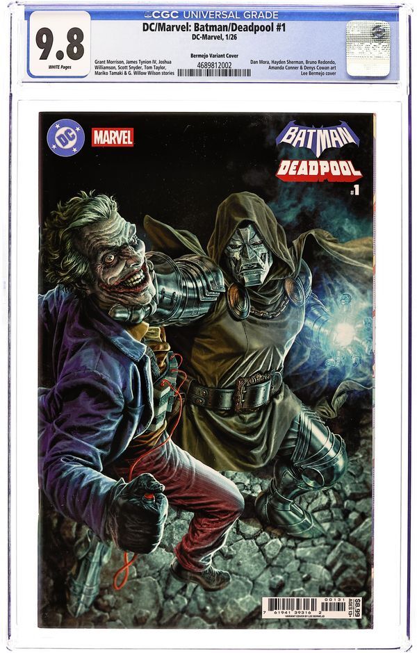 DC MARVEL BATMAN DEADPOOL #1 LEE BERMEJO VARIANT CGC 9.8