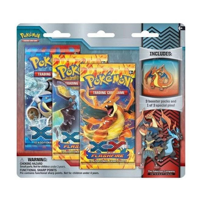 Pokemon Mega Evolution Collector Pin 3-Pack : Charizard Y - XY Flashfire