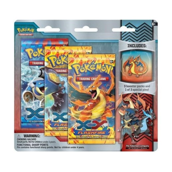 Pokemon Mega Evolution Collector Pin 3-Pack : Charizard Y - XY Flashfire