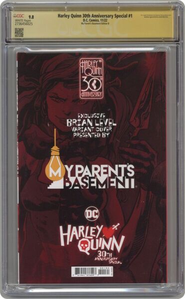 HARLEY QUINN 30TH ANNIVERSARY SPECIAL #1 BRIAN LEVEL EXCLUSIVE COVER CGC 9.8 SS BRUCE TIMM & PAUL DINI SIGNED