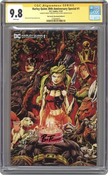 HARLEY QUINN 30TH ANNIVERSARY SPECIAL #1 BRIAN LEVEL EXCLUSIVE COVER CGC 9.8 SS BRUCE TIMM & PAUL DINI SIGNED