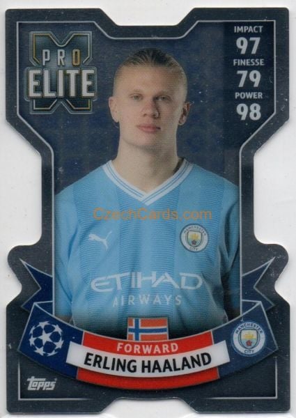Erling Haaland 2023/24 Topps Match Attax Extra Chrome Pro Elite X #262 Manchester Cit