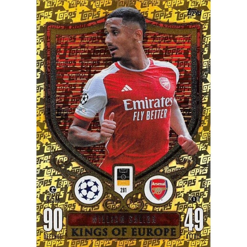 William Saliba 2023/24 Topps Match Attax William Saliba Kings of Europe 281
