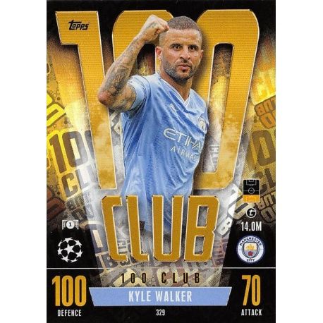 Topps Match Attax CL Extra 23/24 Kyle Walker 100 Club 329
