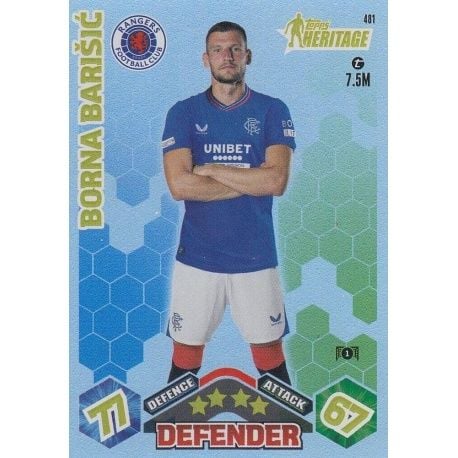 Topps Match Attax CL Extra 23/24 Borna Barišić Topps Heritage Rangers FC 481