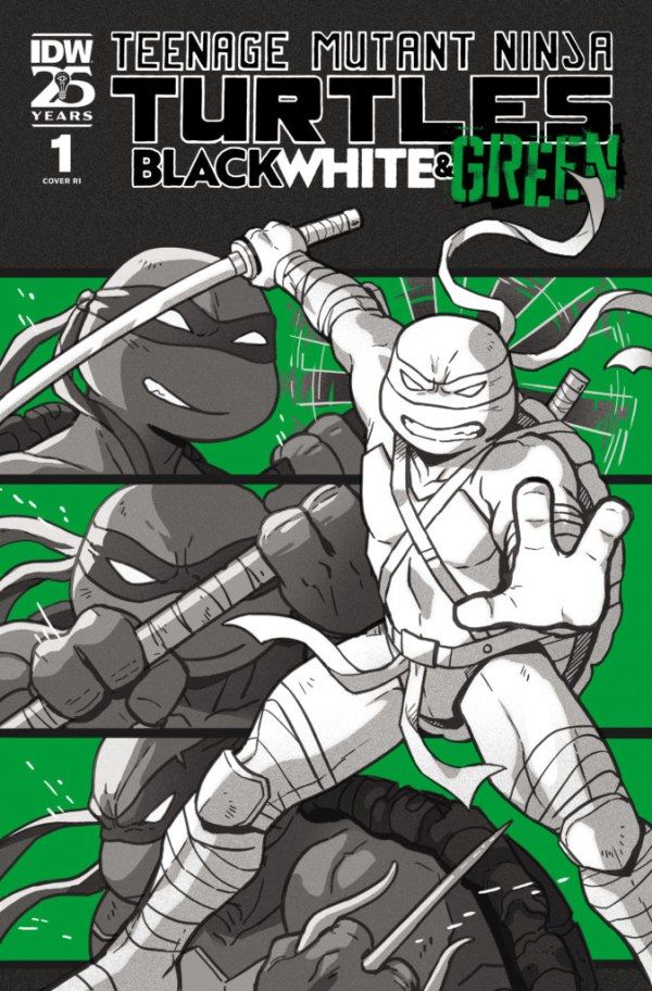 Teenage Mutant Ninja Turtles: Black, White, & Green #1 Cover C 1:10 Paulina Ganucheau Foil Variant