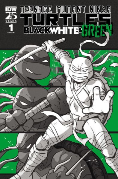 Teenage Mutant Ninja Turtles: Black, White, & Green #1 Cover C 1:10 Paulina Ganucheau Foil Variant