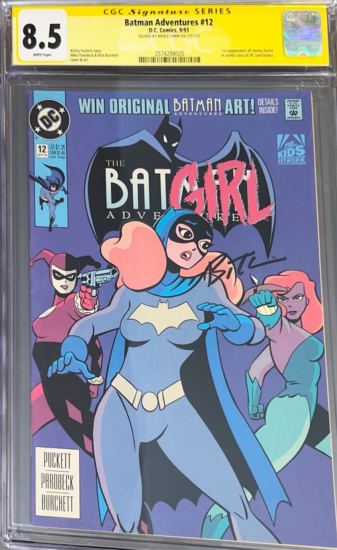 Batman Adventures #12 – CGC 8.5 Signature Series – Bruce Timm İmzalı / Signed