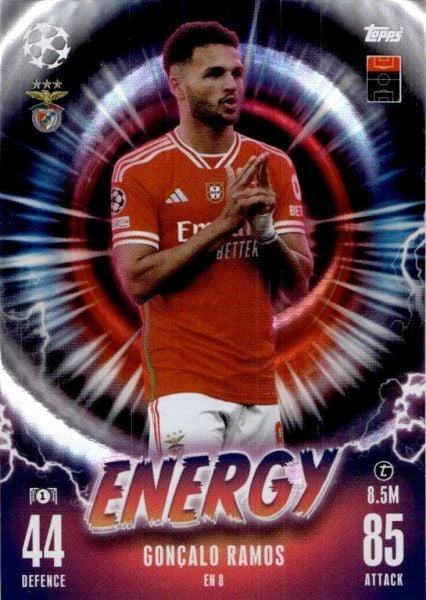 Topps Match Attax CL Extra 23/24 Gonçalo Ramos Energy SL Benfica EN8