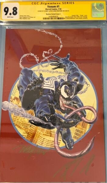 Venom #1 (2018) CGC 9.8 SS – Mayhew Virgin Variant Cover C – Signed by Donny Cates & Mike Mayhew