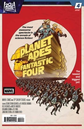 PLANET OF THE APES VS. FANTASTIC FOUR #4 PERE PEREZ MOVIE HOMAGE VARIANT - PRE-ORDER