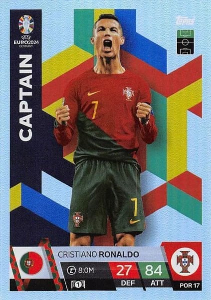 Match Attax UEFA Euro 2024 Cristiano Ronaldo Captain Card