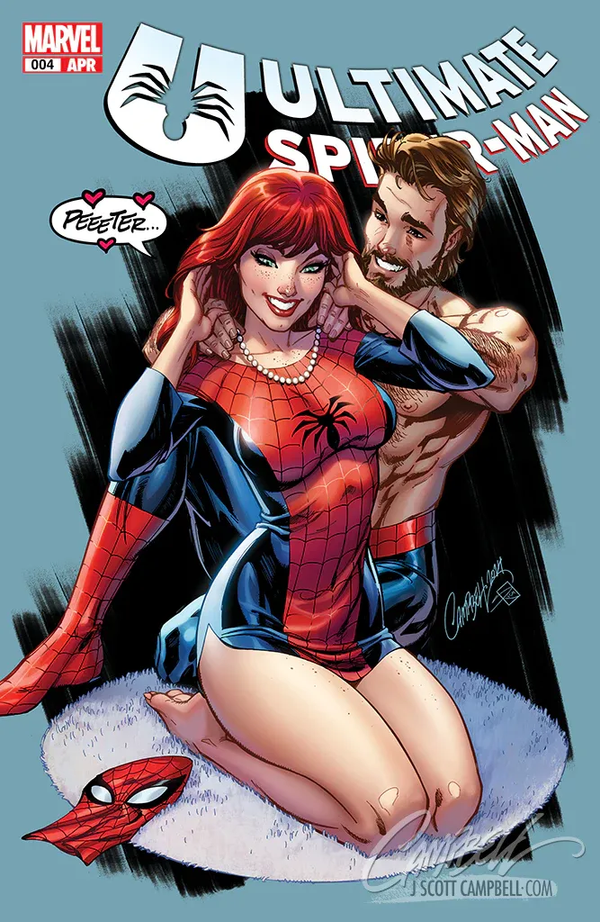 Ultimate Spider‑Man #4C (2024) – J. Scott Campbell İmzalı Exclusive Variant Cover – Signed