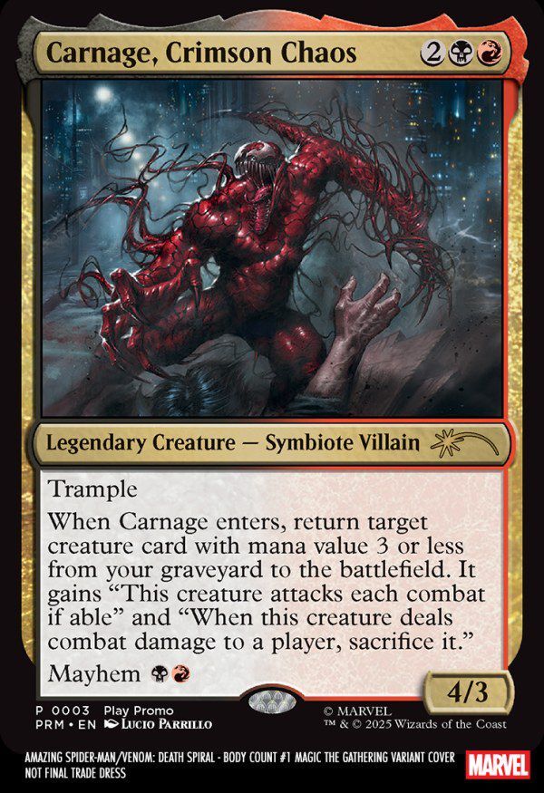 AMAZING SPIDER-MAN/VENOM: DEATH SPIRAL - BODY COUNT #1 LUCIO PARRILLO MAGIC: THE GATHERING VARIANT [DS]